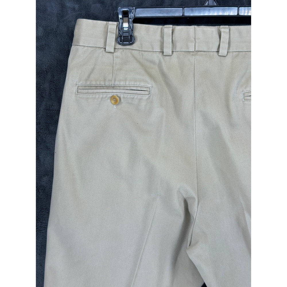 Bills Khakis M1 Pleated Trousers Mens 35 Khaki Tan Cotton Made in USA Cuffed - Picture 9 of 15